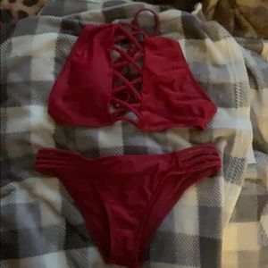 zara marron bikini